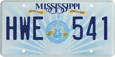 MS license plate HWE541