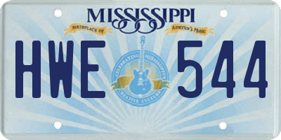MS license plate HWE544