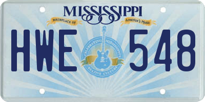 MS license plate HWE548