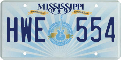 MS license plate HWE554
