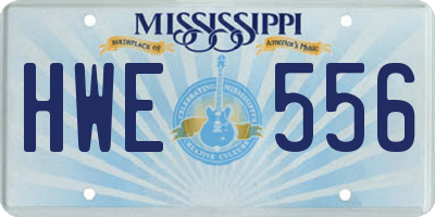 MS license plate HWE556