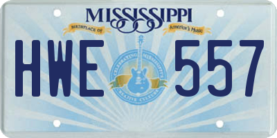 MS license plate HWE557