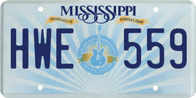 MS license plate HWE559