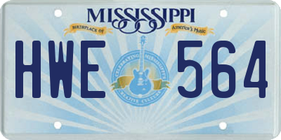 MS license plate HWE564