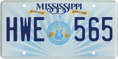 MS license plate HWE565