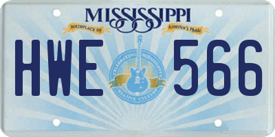 MS license plate HWE566