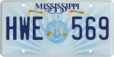 MS license plate HWE569