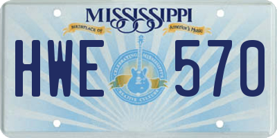 MS license plate HWE570