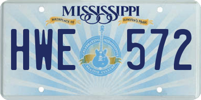 MS license plate HWE572