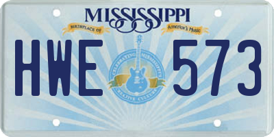 MS license plate HWE573