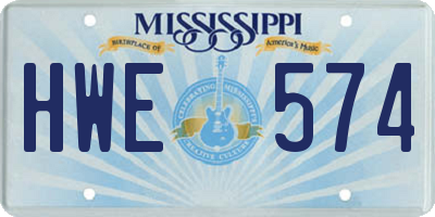MS license plate HWE574