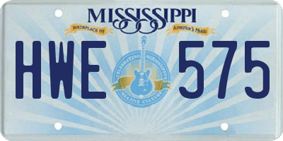 MS license plate HWE575