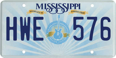MS license plate HWE576