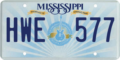 MS license plate HWE577