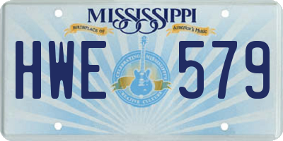 MS license plate HWE579