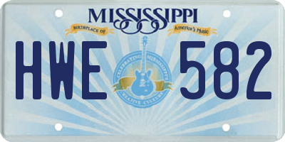 MS license plate HWE582