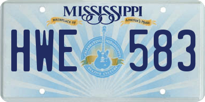 MS license plate HWE583