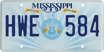 MS license plate HWE584