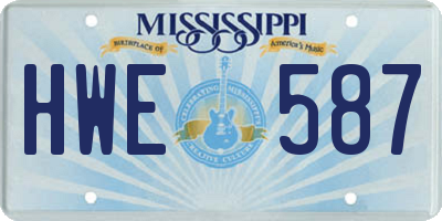 MS license plate HWE587