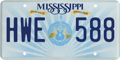 MS license plate HWE588