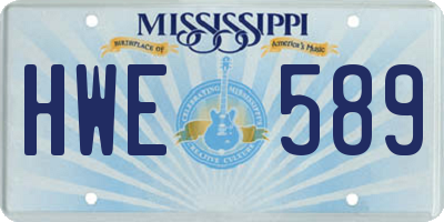 MS license plate HWE589