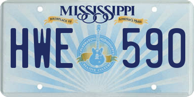 MS license plate HWE590