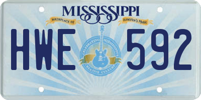 MS license plate HWE592