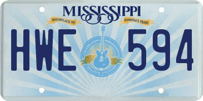 MS license plate HWE594