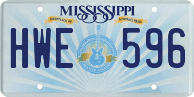 MS license plate HWE596
