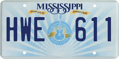 MS license plate HWE611