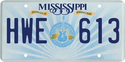MS license plate HWE613