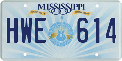 MS license plate HWE614
