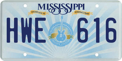 MS license plate HWE616
