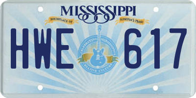 MS license plate HWE617