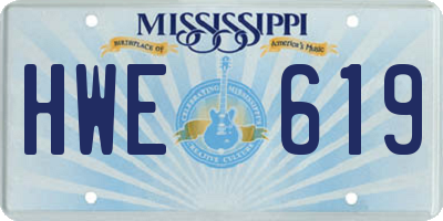 MS license plate HWE619
