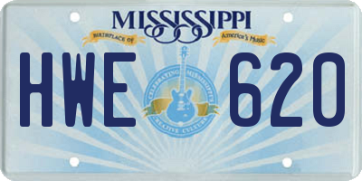 MS license plate HWE620
