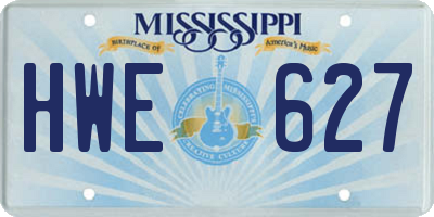MS license plate HWE627