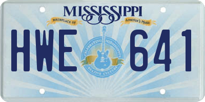 MS license plate HWE641