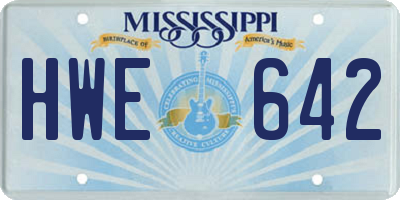MS license plate HWE642