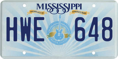 MS license plate HWE648