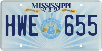 MS license plate HWE655