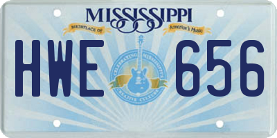 MS license plate HWE656