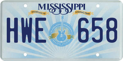 MS license plate HWE658