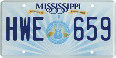 MS license plate HWE659