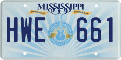 MS license plate HWE661