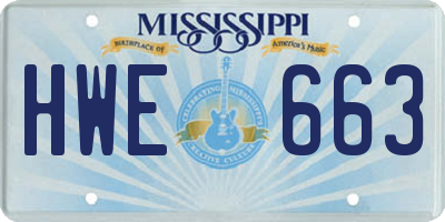 MS license plate HWE663