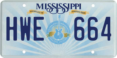 MS license plate HWE664