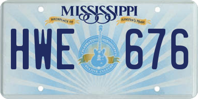 MS license plate HWE676
