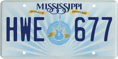 MS license plate HWE677
