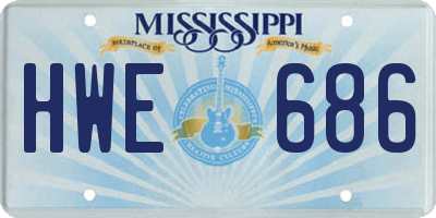 MS license plate HWE686